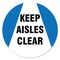 Signmission Keep Aisle Clear Non-Slip Floor Graphic, 7in Vinyl Decal, 7" x 7", FD-2-C-7-99985 FD-2-C-7-99985 - alternate 1